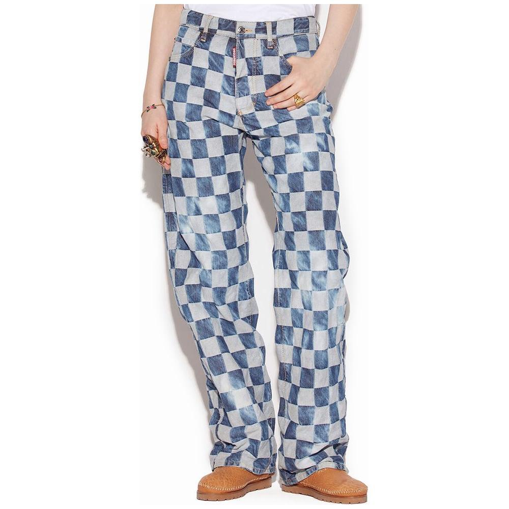 Dsquared² Blue Cotton Relaxed Fit Jeans