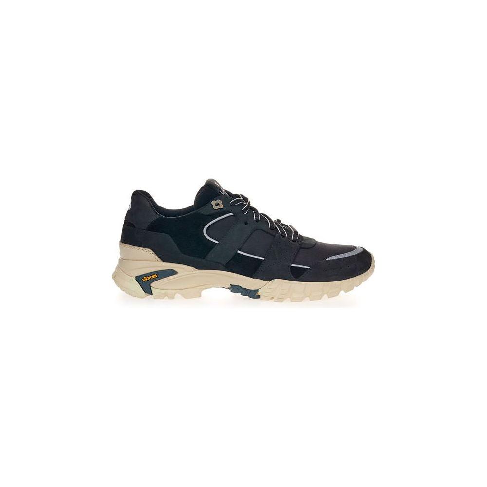 Lardini Black Suede Leather Sneaker