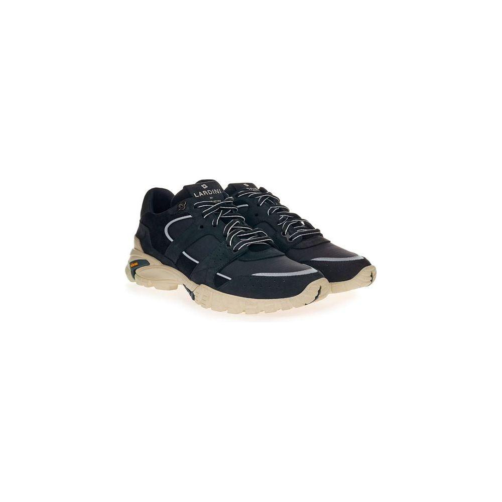 Lardini Black Suede Leather Sneaker