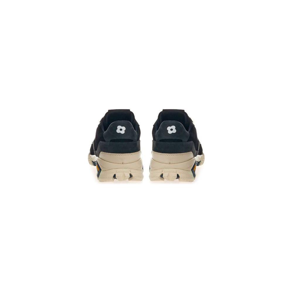 Lardini Black Suede Leather Sneaker