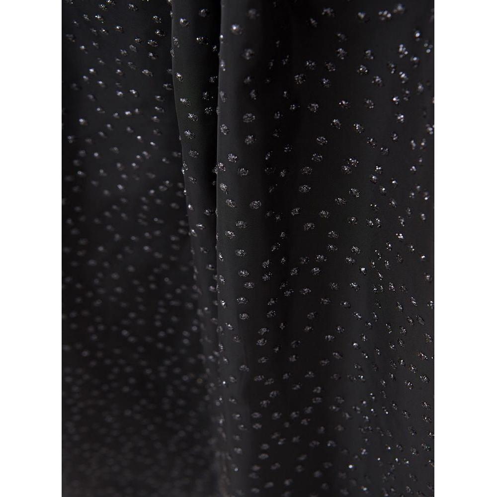 Lardini Elegant Black Polyethylene Midi Skirt