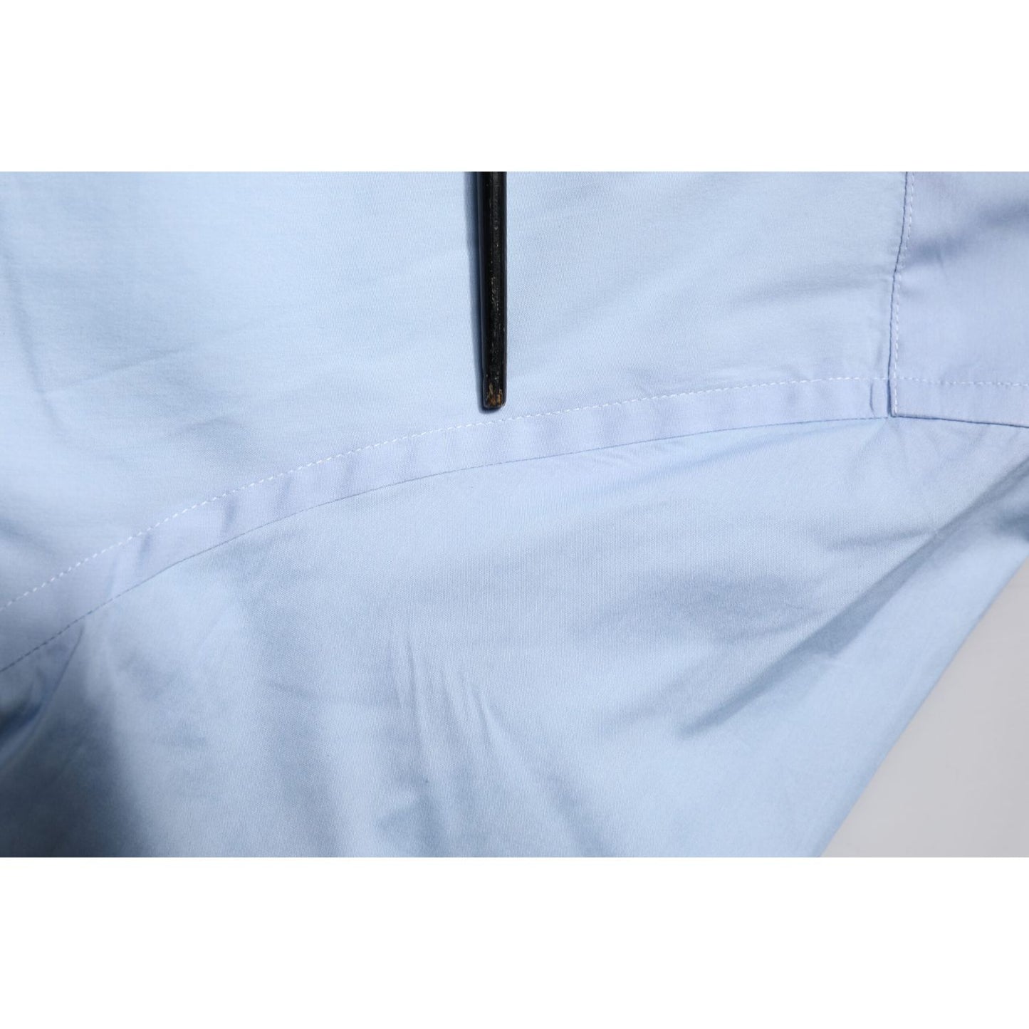 Dolce & Gabbana Light Blue Cotton GOLD Dress Formal Shirt