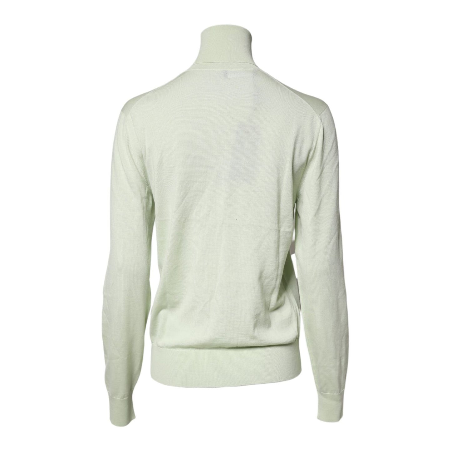 Dolce & Gabbana Light Green Wool Turtleneck Pullover Sweater