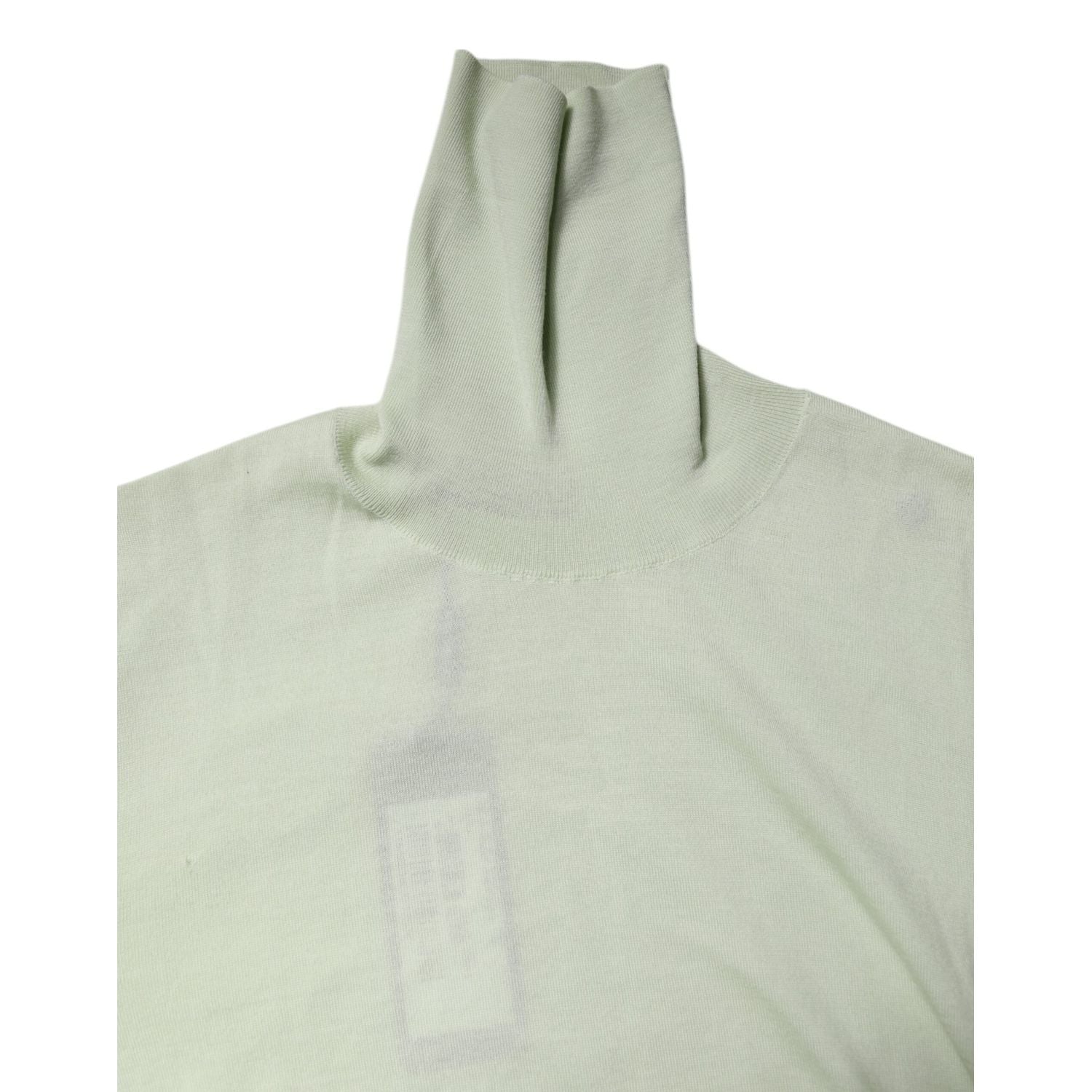 Dolce & Gabbana Light Green Wool Turtleneck Pullover Sweater