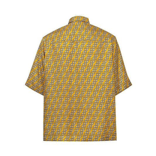 Fendi Yellow Silk Shortsleeve