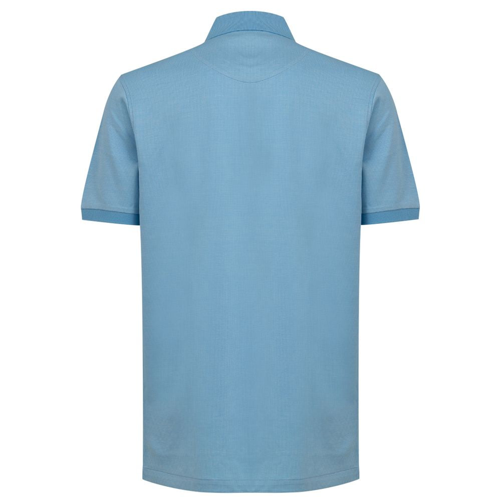 Dunhill Blue Cotton Polo Shirt