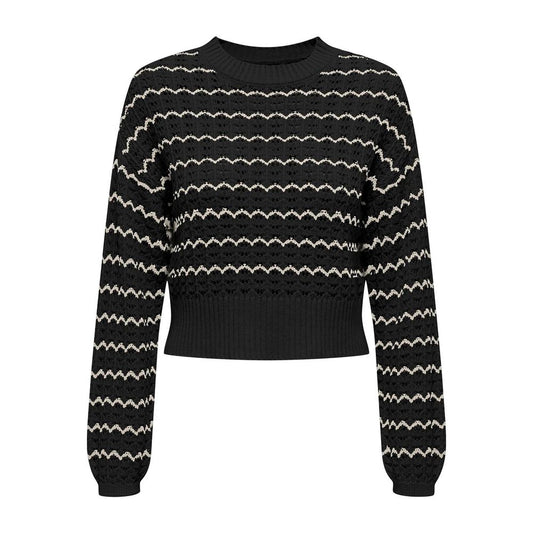 Only Black Cotton Sweater ON-13356100009-IT42|M