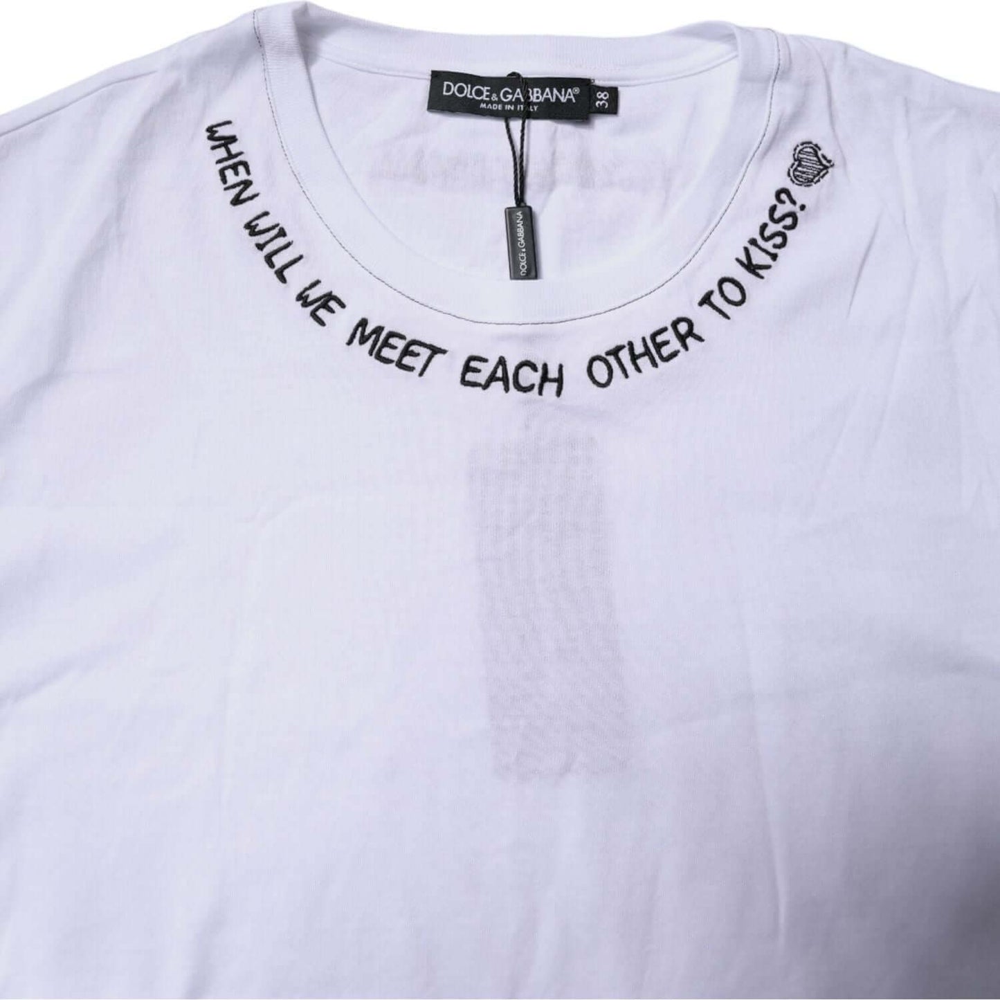 Dolce & Gabbana White Cotton Sleeveless Printed Tank T-shirt