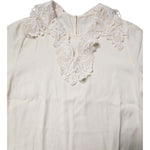 Dolce & Gabbana Cream Floral Lace Long Sleeves Blouse Top TSH87236-38