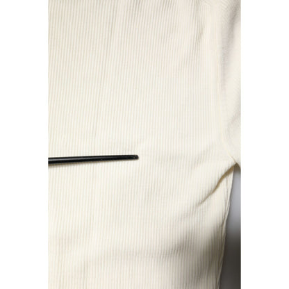 Dolce & Gabbana Cream Long Sleeves Turtleneck Slim Sweater