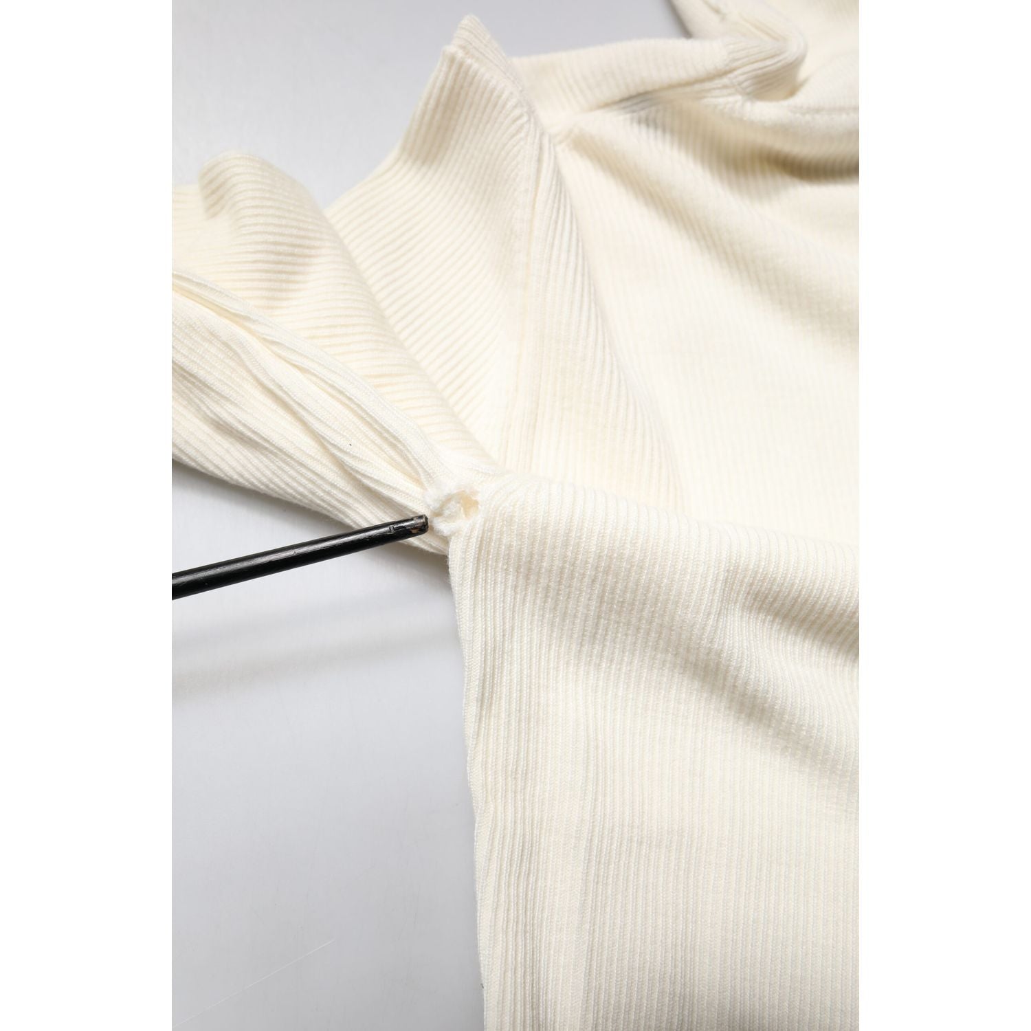 Dolce & Gabbana Cream Long Sleeves Turtleneck Slim Sweater