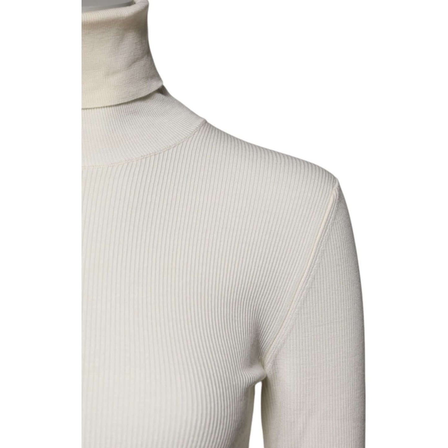 Dolce & Gabbana Cream Long Sleeves Turtleneck Slim Sweater