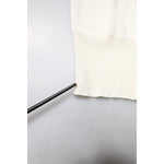 Dolce & Gabbana Cream Short Sleeve Silk Round Neck Blouse Top