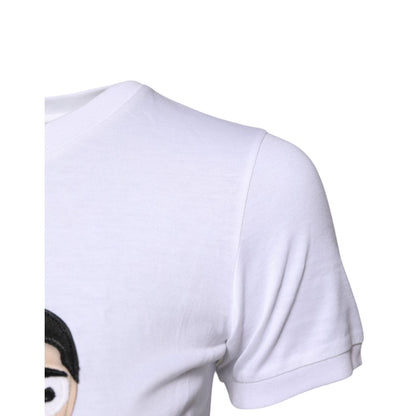 Dolce & Gabbana White Cotton #DGFAMILY Embroidery T-shirt