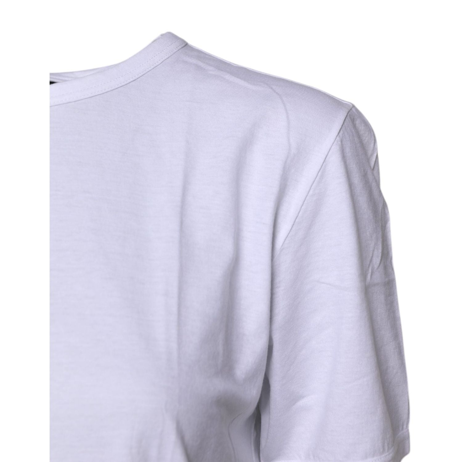 Dolce & Gabbana White Short Sleeves Round Neck Top T-shirt