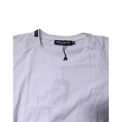 Dolce & Gabbana White Short Sleeves Round Neck Top T-shirt