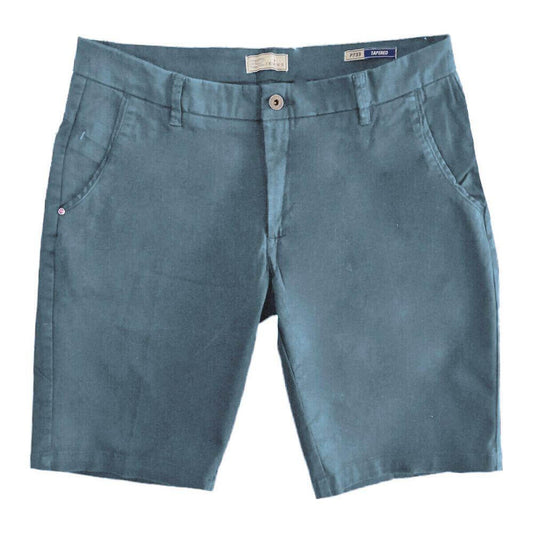 Yes Zee Light Blue Cotton Men Bermuda Short