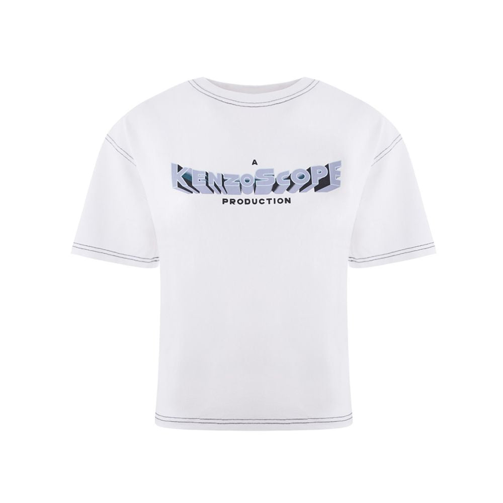 Kenzo Elegant White Cotton Top for Women KE-1361666-XS