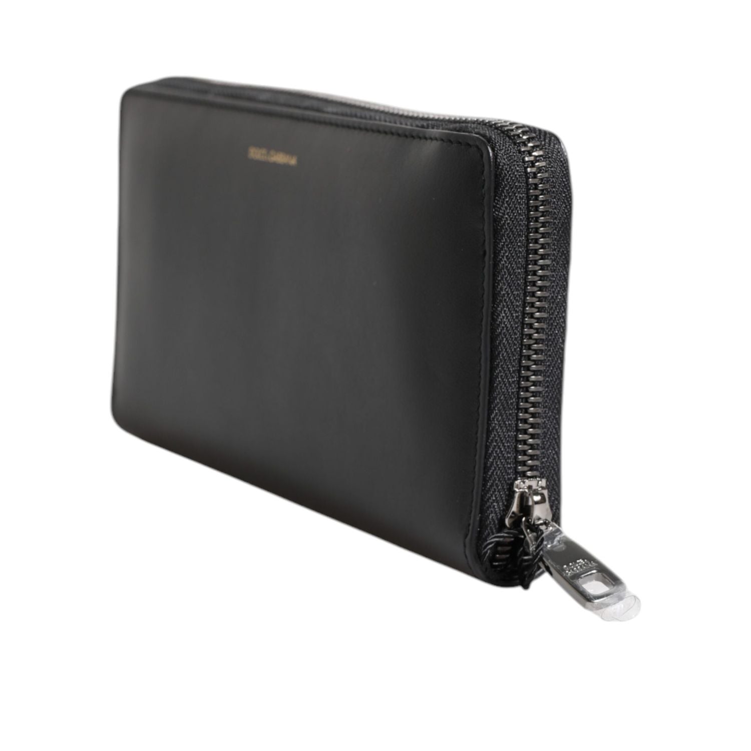 Dolce & Gabbana Black Blue Exotic Leather Embossed Continental Wallet