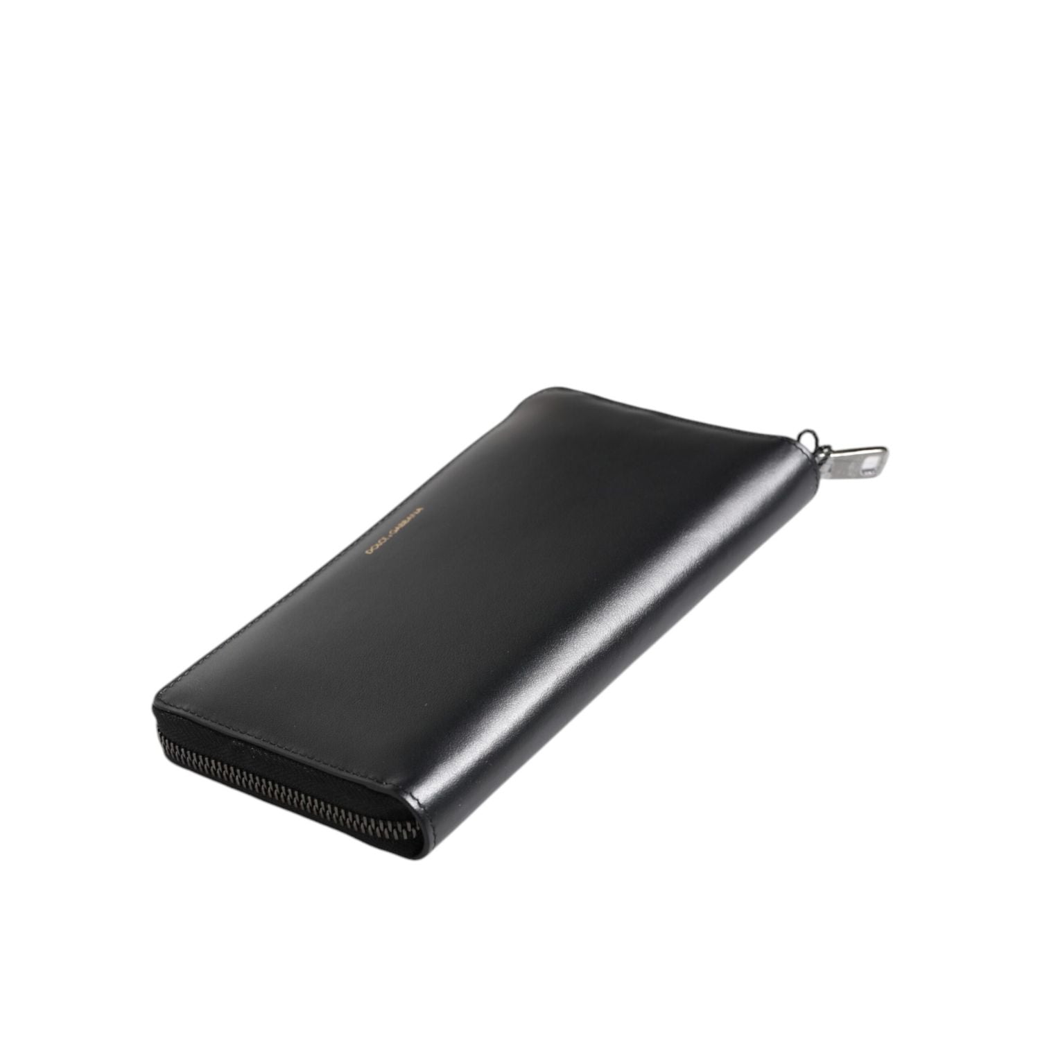 Dolce & Gabbana Black Blue Exotic Leather Embossed Continental Wallet