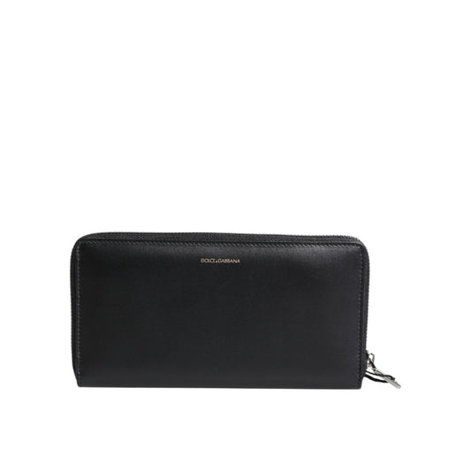 Dolce & Gabbana Black Blue Exotic Leather Embossed Continental Wallet BAG4621
