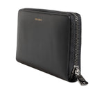 Dolce & Gabbana Black Blue Exotic Leather Embossed Continental Wallet BAG4621