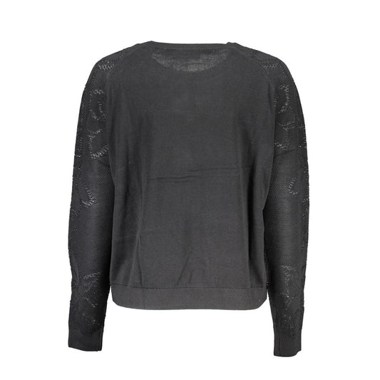 Desigual Black Cotton Sweater DE-29213-XS
