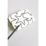 Dolce & Gabbana White Leather Trifold DG Star Print Card Holder Wallet