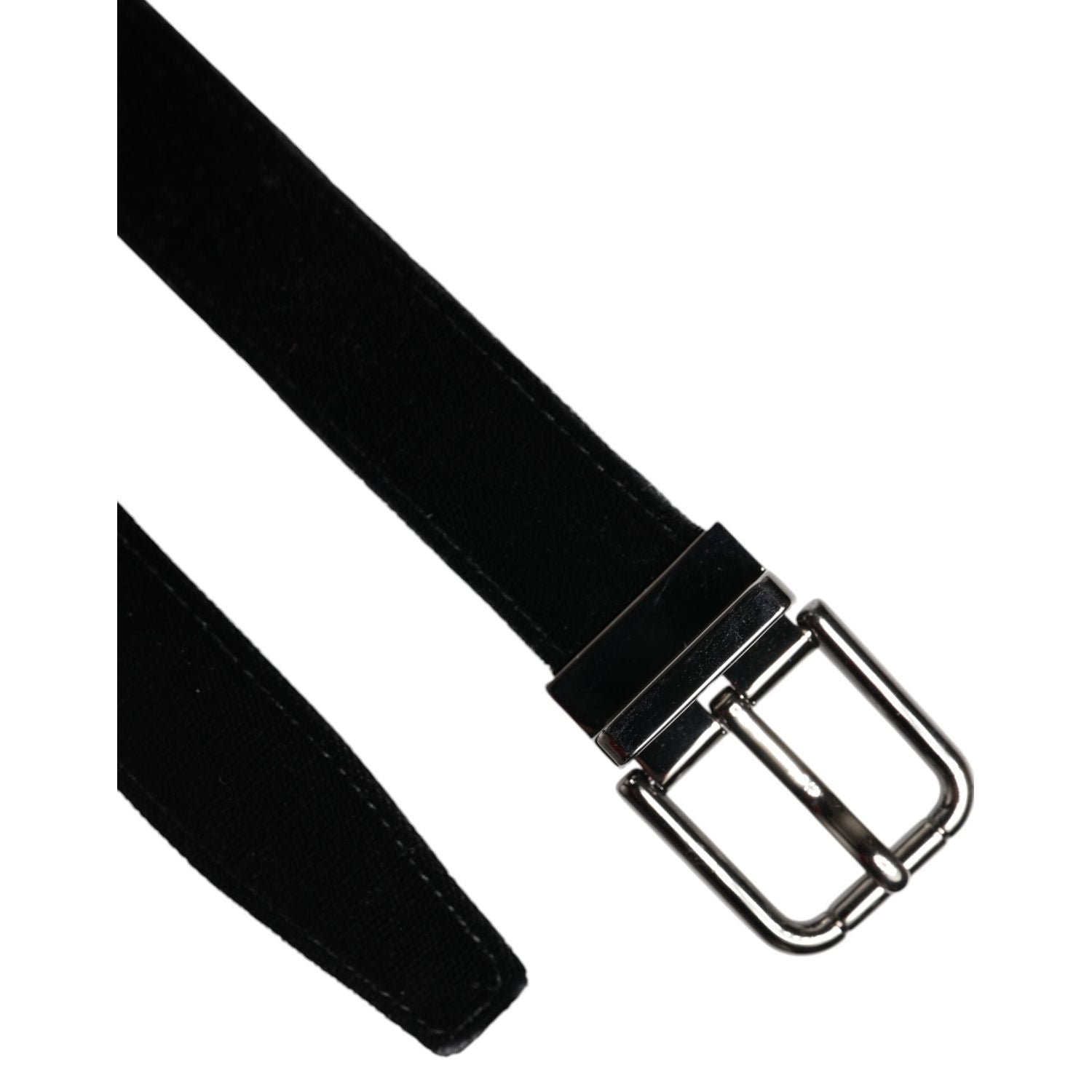 Dolce & Gabbana Black Leather Metal Buckle Classic Belt