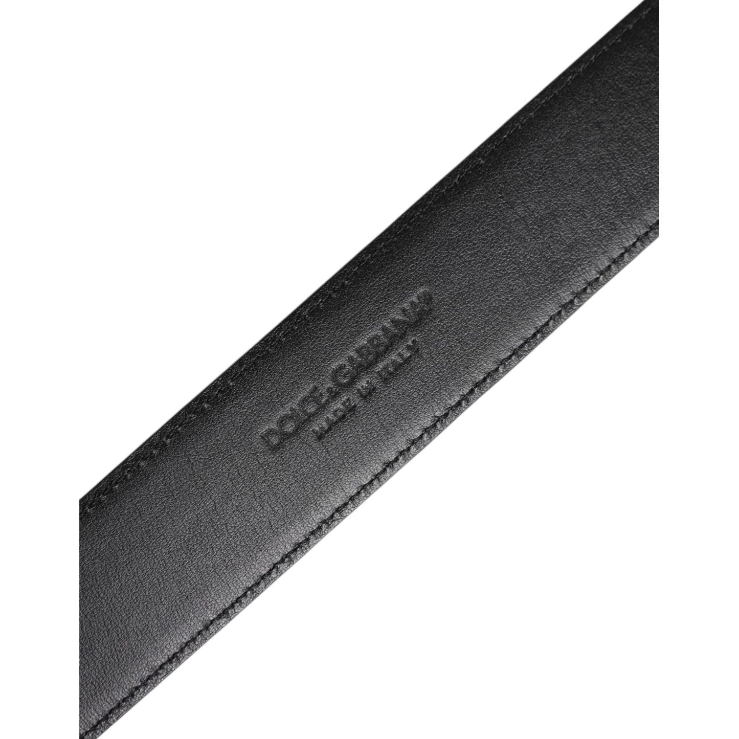 Dolce & Gabbana Black Leather Metal Buckle Classic Belt BEL9301-70