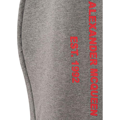 Alexander McQueen Chic Gray Cotton Blend Trousers