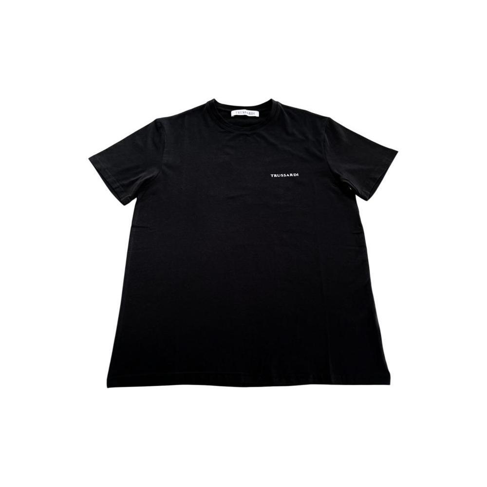 Trussardi Beachwear Black Cotton Men T-Shirt