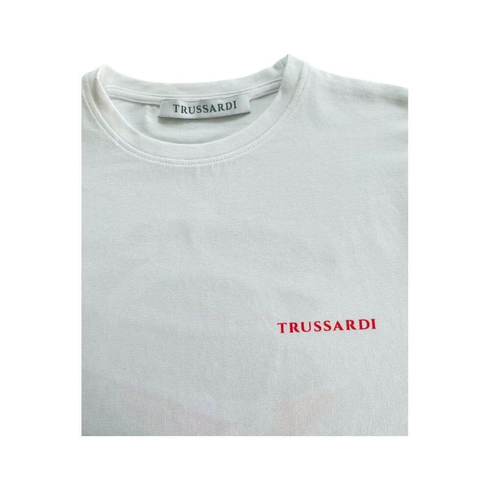 Trussardi Beachwear White Cotton Men T-Shirt