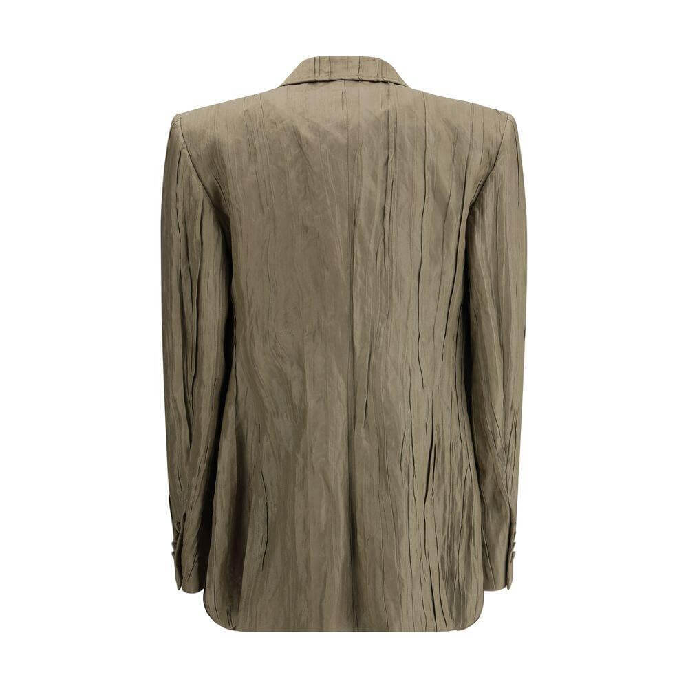 Gabriela Hearst Ruched silk Mairi Blazer GA-2255083S127GNM-IT44 | L