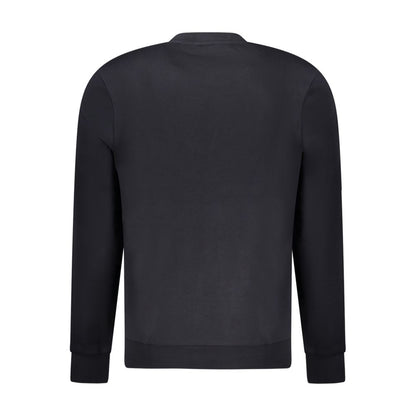 Napapijri Black Cotton Men Sweater back view showing sleek design and crew neck style, perfect for casual and high-street fashion.