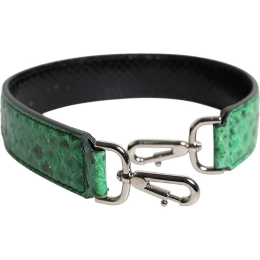 Dolce & Gabbana Black Green Exotic Leather Bag Shoulder Strap