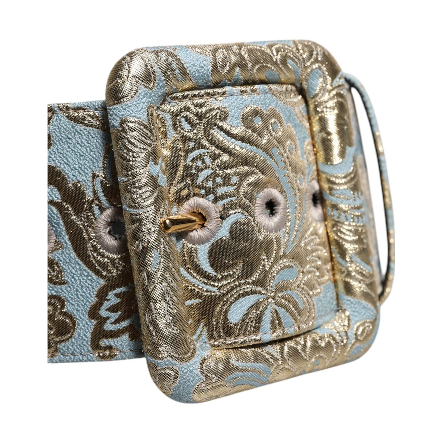 Dolce & Gabbana Multicolor Floral Jacquard Wide Waist Belt