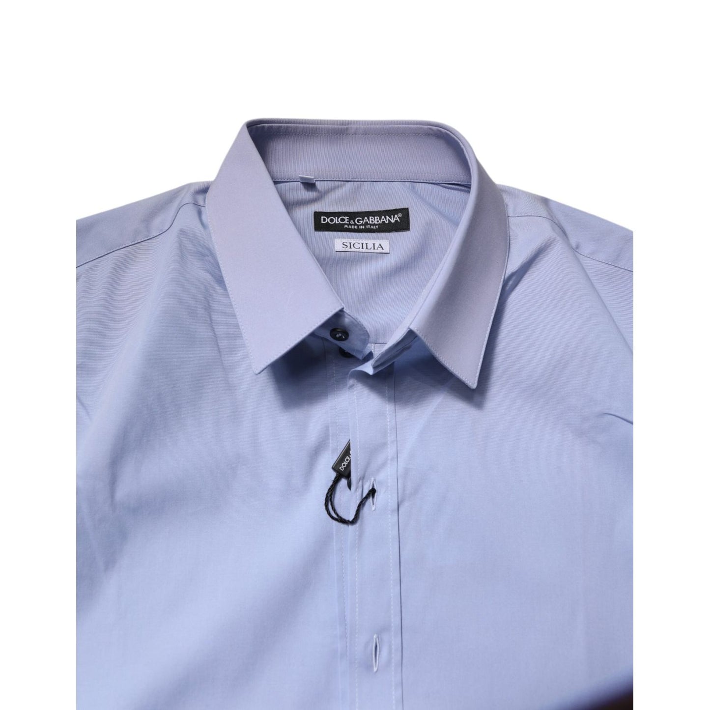 Dolce & Gabbana Light Blue Cotton SICILIA Dress Formal Shirt