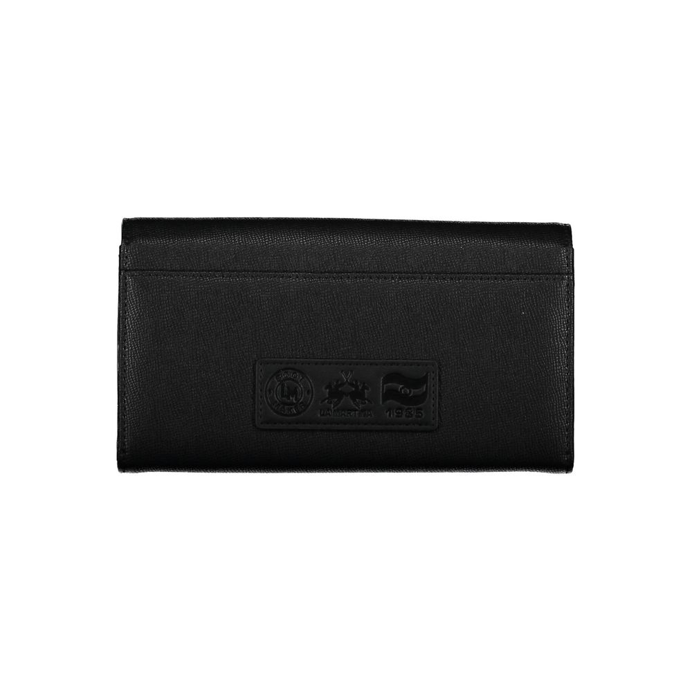 La Martina Black Polyethylene Wallet