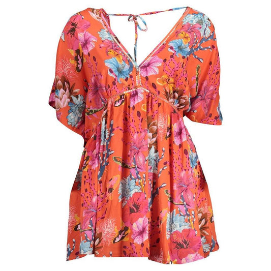 Desigual Red Viscose Women Dress DE-12568-XL