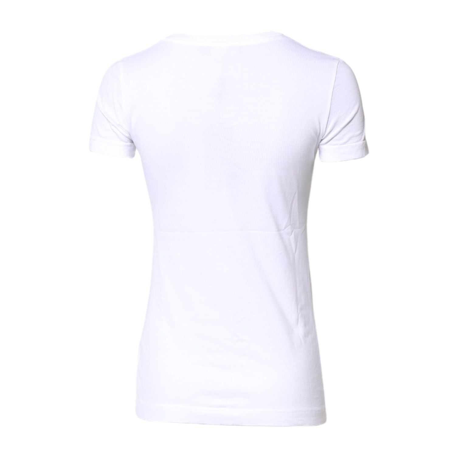Dolce & Gabbana White Cotton Crew Neck Short Sleeves T-shirt