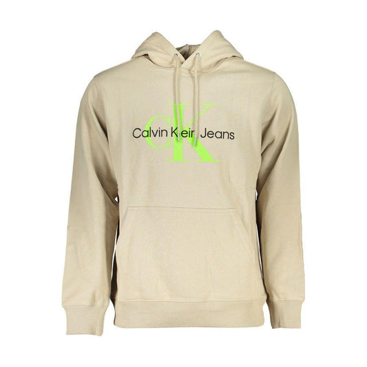 Calvin Klein Beige Hooded Cotton Sweatshirt CA-24858-S