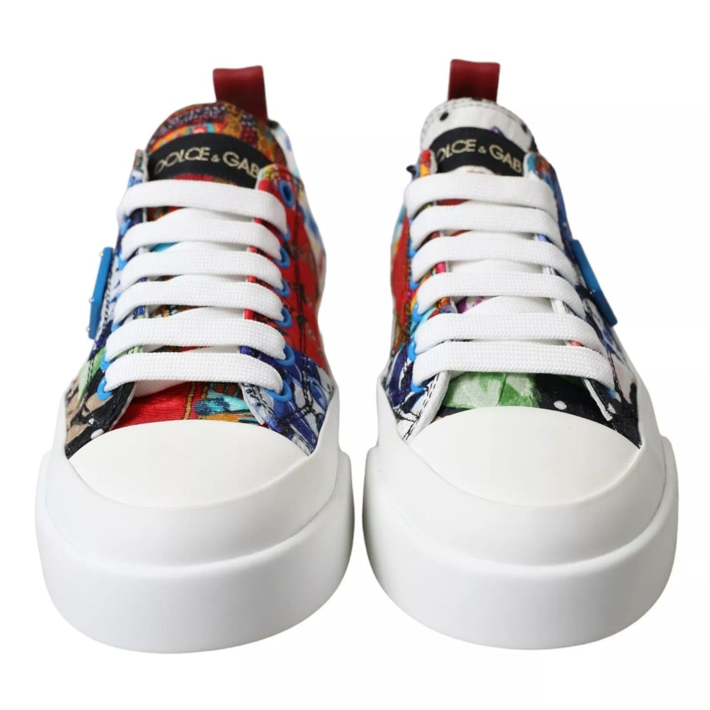 Dolce & Gabbana Multicolor Patchwork Low Top Sneakers Shoes