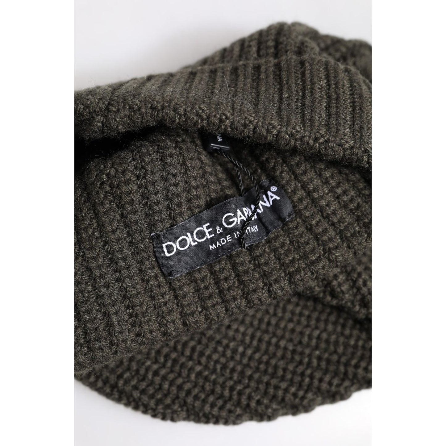 Dolce & Gabbana Dark Gray Cashmere Knit Winter Beanie Hat HAT9666