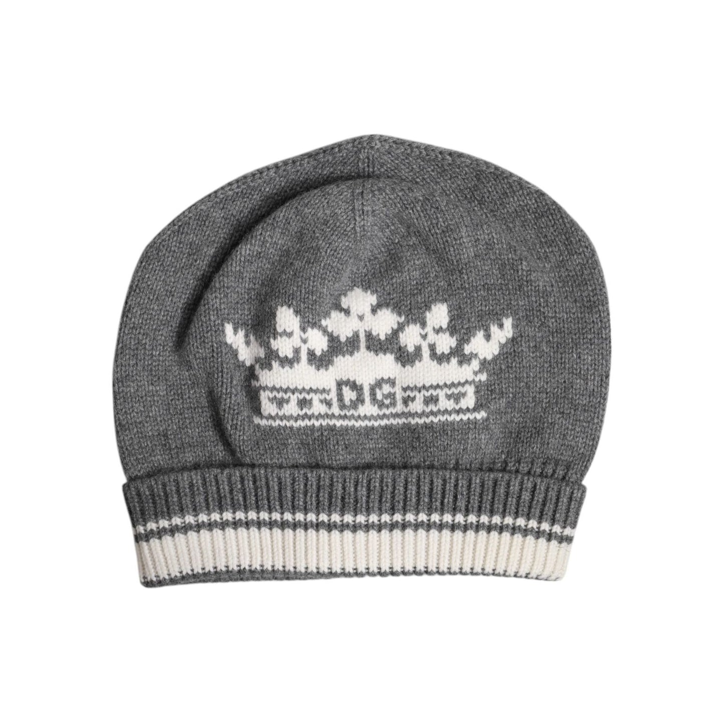 Dolce & Gabbana Gray Cashmere Knitted Winter Beanie Hat HAT9676