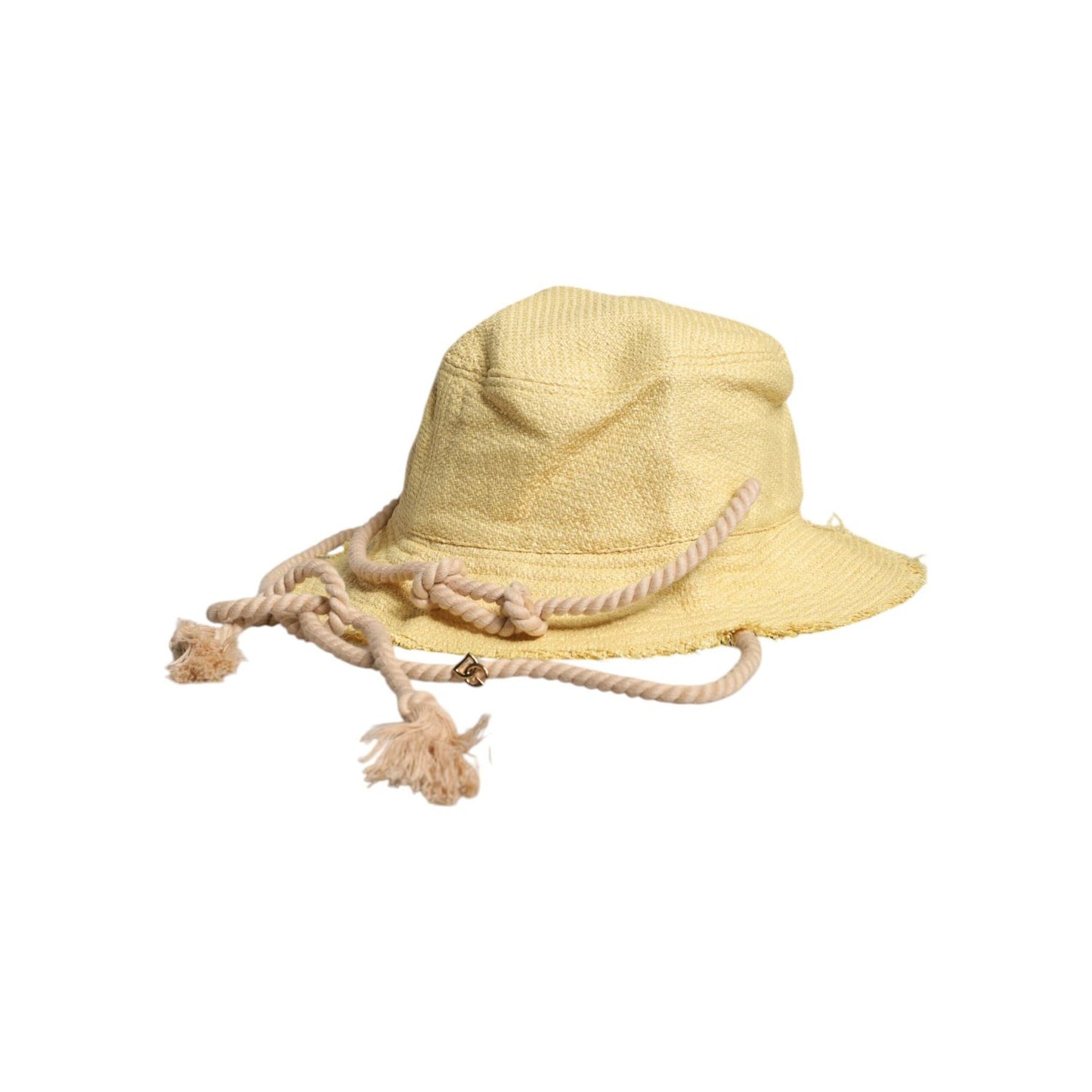 Dolce & Gabbana Yellow Cotton Wide Brim Bucket HAT9696-59