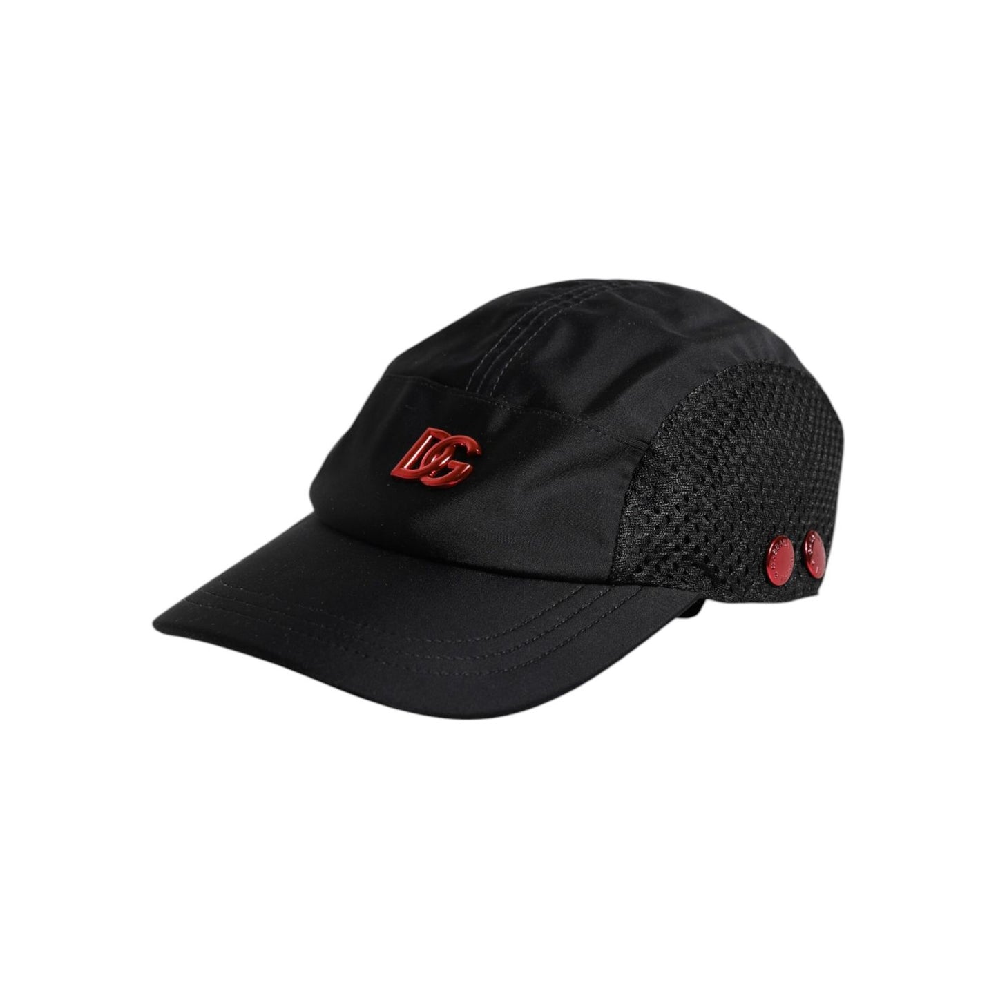 Dolce & Gabbana Black Nylon Logo 6 Panels Baseball Cap HAT9826-58