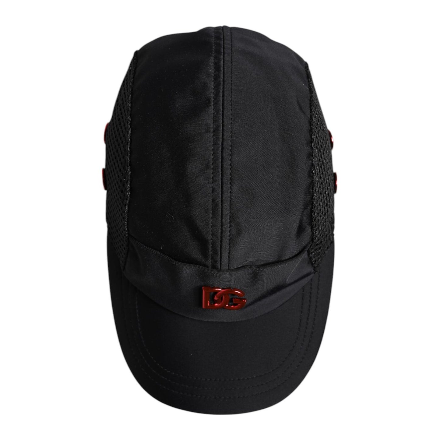 Dolce & Gabbana Black Nylon Logo 6 Panels Baseball Cap HAT9826-58