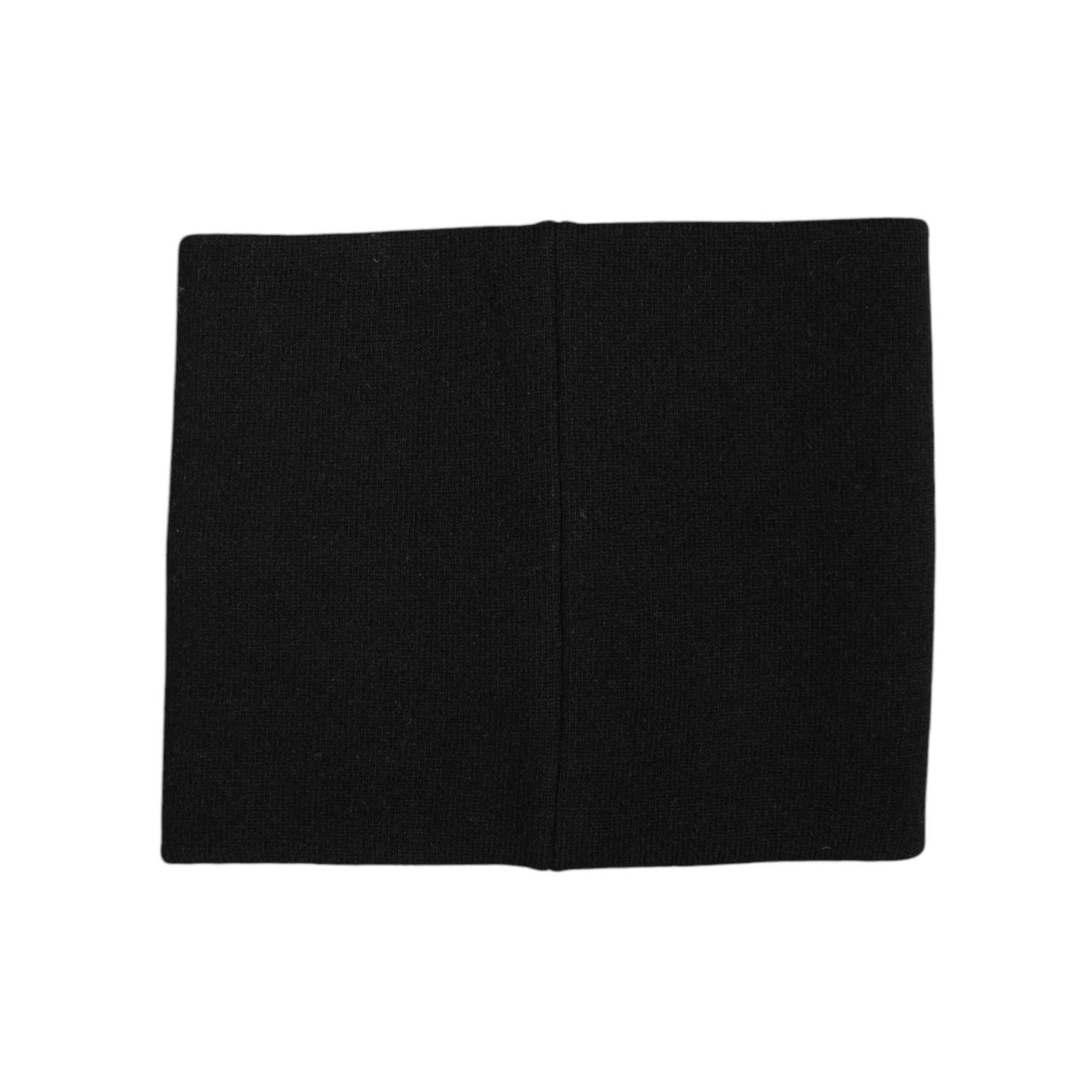 Dolce & Gabbana Black White Logo Print Knitted Neck Warmer Scarf