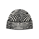 Dolce & Gabbana Black White Zebra Knitted Winter Beanie Hat